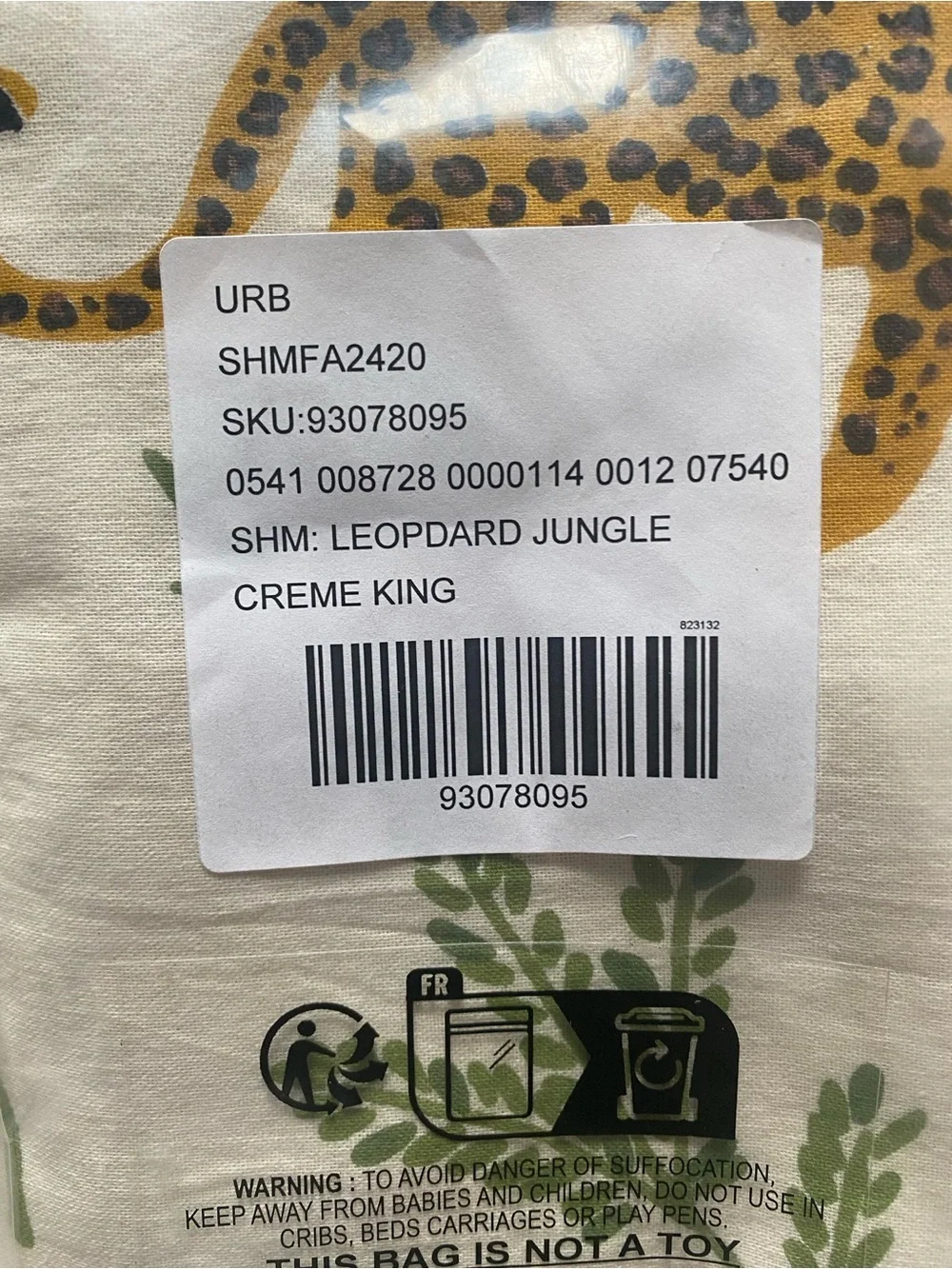 🐆NWT🐆 Urban Outfitters Prowling Leopard Duvet Cover Set with Shams, Size King